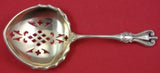 Old Colonial by Towle Sterling Silver Nut Spoon Pierced Diamonds Flags GW 4 1/2"