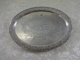 Tiffany & Co. Sterling Silver Tray Footed with Acid Etched Cherubs (#0152)