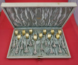 Floral by Tiffany and Co Sterling Silver Demitasse Spoon Set GW in fitted box 4"