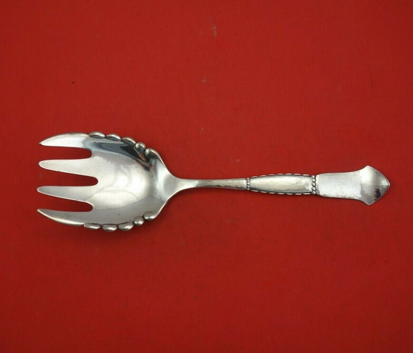 Evald Nielsen Danish Sterling Silver Vegetable Serving Fork 4-Tine 11" Vintage