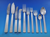 Bernadotte by Georg Jensen Sterling Silver Flatware Set Service 138 pcs Luncheon