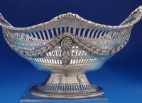 English Victorian Sterling Silver Fruit Bowl London 1889 Harris Pierced (#7439)