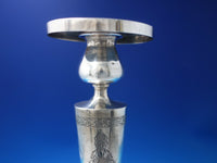 AG Sterling Silver Candlestick Pair Brite-Cut 15.1 troy ounces 11 3/4" (#6018)