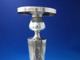 AG Sterling Silver Candlestick Pair Brite-Cut 15.1 troy ounces 11 3/4" (#6018)
