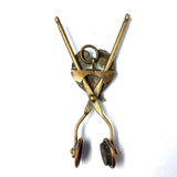 Victorian Brass Skirt Lifter with Winged Angel Cherub 6" (#J1345)