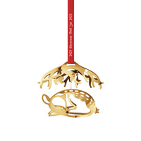 2023 Georg Jensen Christmas Holiday Ornament Mobile Sleeping Deer Gold - New