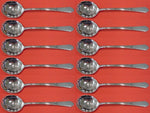 William and Mary by Lunt Sterling Silver Cream Soup Spoon Set 12 pieces 6 1/2"