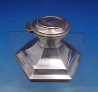 James Deakin and Sons English Estate Sterling Silver Inkwell 6-Sided Base #7284