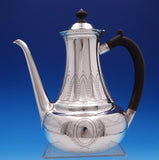 Winthrop by Tiffany and Co Sterling Silver Wood Tea Set 5pc (#9056) Beautiful!