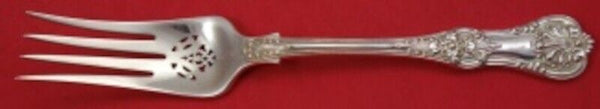 English King by Tiffany and Co Sterling Silver Cold Meat Fork Pierced Splayed 9"