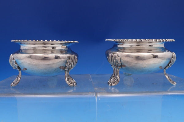 English Victorian Sterling Silver Salt Dip Master Set 2pc GW Interior (#8324)