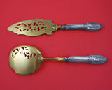 French Sterling Silver Ice Cream Set 2pc Hollow Handle with GW Plated Blades