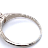 14k White Gold Antique .76ct Genuine Natural Diamond Engagement Ring (#J5191)
