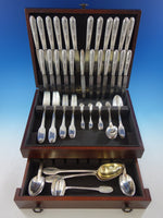 Empire by Olier & Caron French Sterling Silver Flatware Set Service Dinner 93 pc