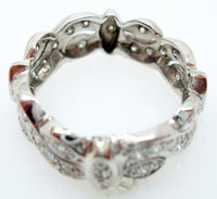 14k Gold Pierced Ring Band with 2/3ct Genuine Natural Diamonds (#J2817)