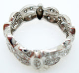 14k Gold Pierced Ring Band with 2/3ct Genuine Natural Diamonds (#J2817)