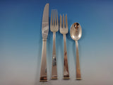 Gold Tip by Gorham Sterling Silver Flatware Set Service 101 Pcs Modernism