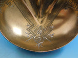 Bright-Cut by Faber and Son Sterling Silver Soup Ladle Gold Washed 12 1/2"