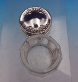 Sterling Silver and Glass Dresser Jar with Bows 1 1/2" x 2" (#9300)