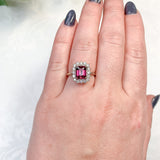 14k White Gold 2.37 Carat Genuine Natural Umbalite Garnet Diamond Ring (#J7565)