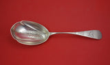 Brite-Cut by Various Makers Sterling Berry Spoon w/butterflies & flowers 9 3/4"