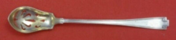 Etruscan by Gorham Sterling Silver Olive Spoon Gold Washed Pierced Orig 5 3/4"