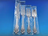 Grande Baroque by Wallace Sterling Silver Flatware Set Service 61 pieces New