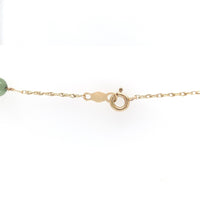 14k Yellow Gold Chain 16.5" with Twelve Jade Beads Jewelry (#J6224)