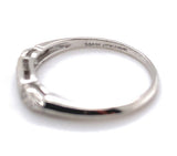 Narrow Platinum Genuine Natural Diamond Wedding Band Ring Size 6.25 (#J6418)