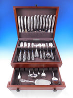 Tele by Mylius Brodrene Silver Flatware Set Service 79 pcs Norwegian Pierced