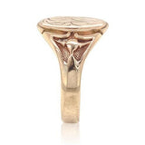 10k Gold Men's Signet Ring with Scroll Monogram Size 10.5 Jewelry (#J6640)