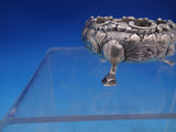 Coin Silver Salt Cellar Master Repousse Flowers Unmarked (#6938)
