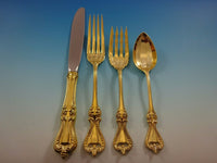 Old Colonial Gold by Towle Sterling Silver Flatware Set For 8 Service Vermeil