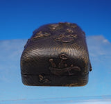 Silverplate Jewelry Box with Applied Animals Insects Partial Gilt 3 1/8" (#8987)