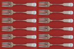 Old English Tipt By Gorham Sterling Silver Salad Fork Set 12 pieces 6 1/2"