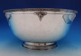 Meadow Rose by Wallace Sterling Silver Punch Bowl Set 19pc (#8078) Fabulous!