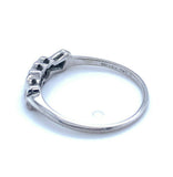 14k White Gold Genuine Natural Diamond Heart Band Ring (#J5178)
