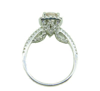 14k White Gold Pink 1 Carat Genuine Natural Morganite and Diamond Ring (#J4579)