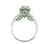 14k White Gold Pink 1 Carat Genuine Natural Morganite and Diamond Ring (#J4579)