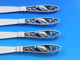 Blossom by Georg Jensen Sterling Silver Butter Spreaders 6 3/4" Set of 4 Old GI
