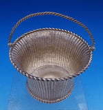 Jones Ball and Poor Coin Silver Basket with Handle 3 1/8" x 5" 7.41 ozt. (#8312)