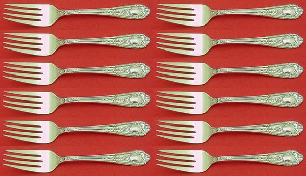 Fontaine by International Sterling Silver Salad Fork Set 12 pieces 6 1/4"