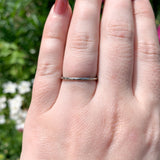 18k White Gold Wedding Band Ring Dated 1930 Size 7.25 Jewelry (#J7281)