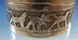 India .800 Silver Box Round with Circling Elephants and Other Animals (#2440)