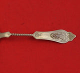 Saxon Stag by Duhme Coin Silver Teaspoon BC Twisted Handle Pointed End 6 3/8"