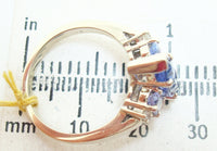 10k Gold Marquise 1.68ct Genuine Natural Tanzanite Ring with Diamonds (#J2643)