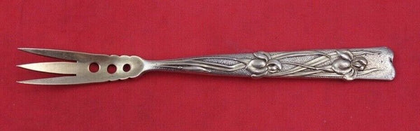 Vine By Tiffany Sterling Silver Olive Fork Pierced w/ Iris GW 4 5/8"