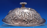 Louis XV Sterling Silver Powder Puff Vanity Base Cupids c1890 Rare Huge (#8376)