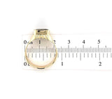 3.73ct Green Genuine Natural Tourmaline 14k Yellow Gold Men's Ring (#J5766)