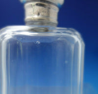 English Estate Sterling Silver and Glass Bottle London c.1914 4" Tall (#5597)